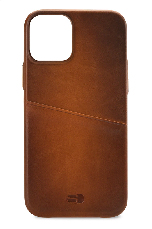 Senza Desire Leather Cover With Card Slot Apple Iphone 13 Pro Max Burned Cognac