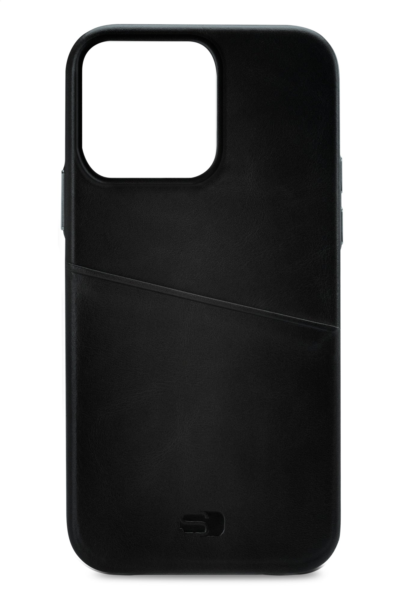 Senza Pure Leather Cover With Card Slot Apple Iphone 13 Pro Deep Black