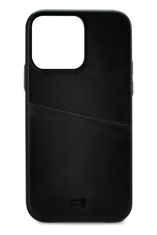 Senza Pure Leather Cover With Card Slot Apple Iphone 13 Pro Deep Black