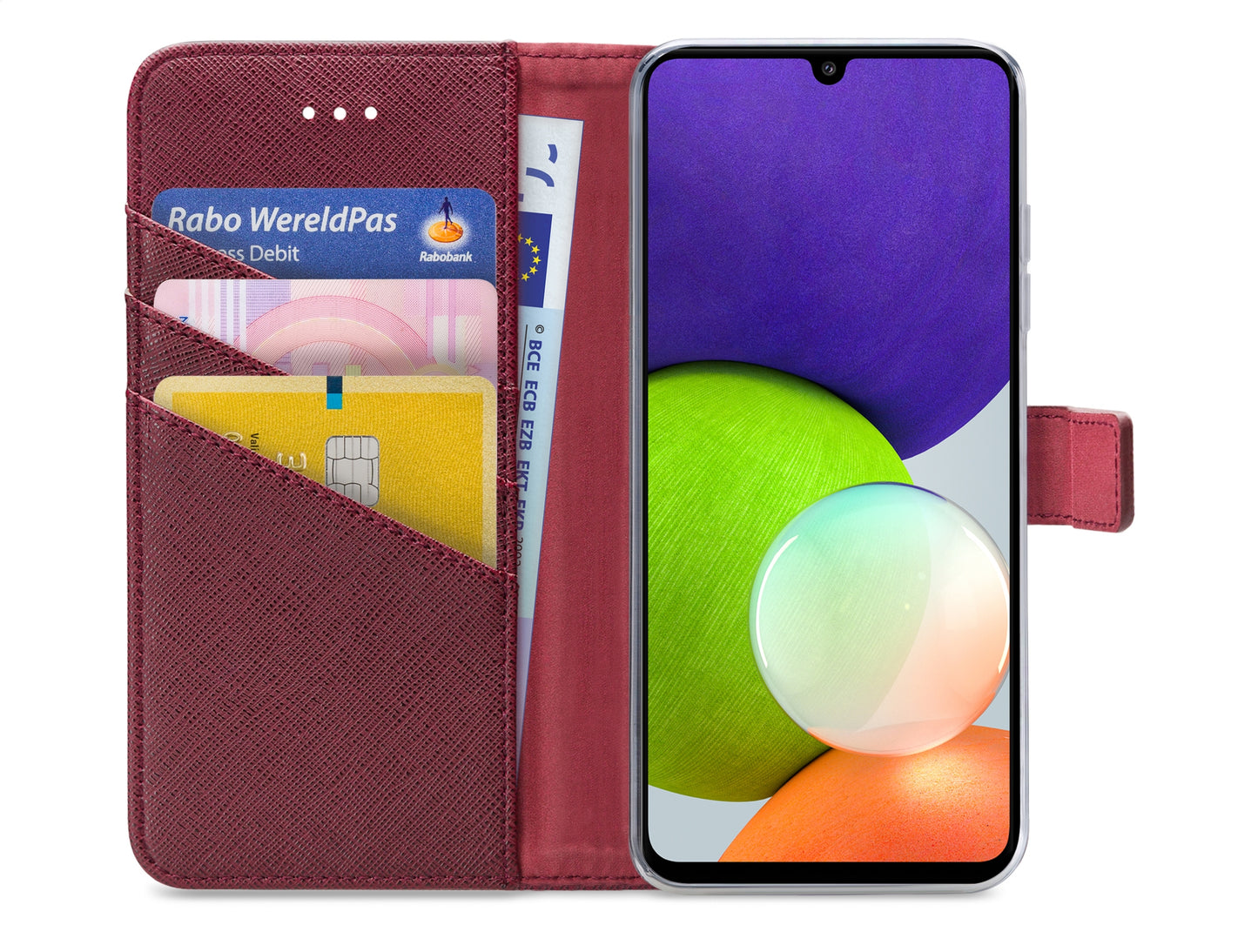 My Style Flex Wallet For Samsung Galaxy A22 4G Bordeaux