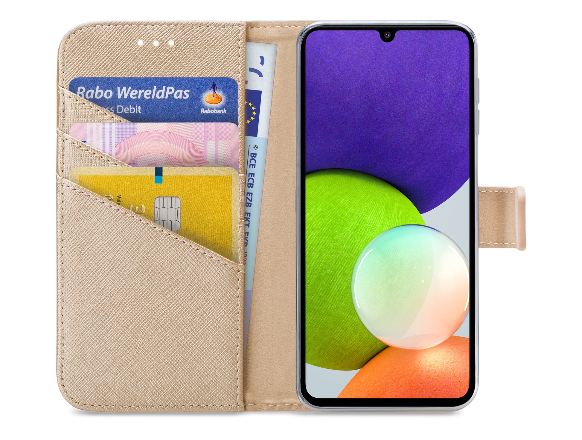 My Style Flex Wallet For Samsung Galaxy A22 4G Gold