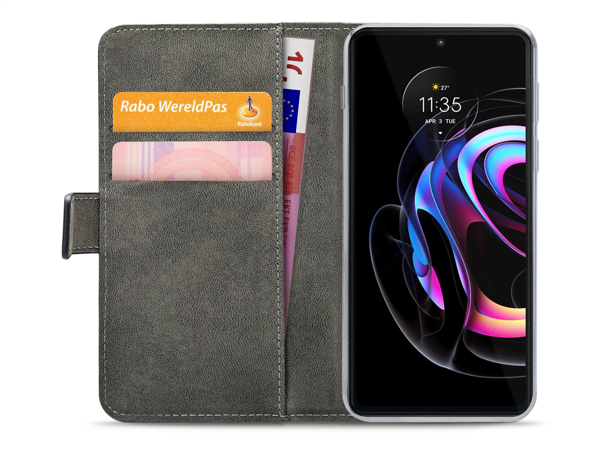 Mobilize Classic Gelly Wallet Book Case Motorola Edge 20 Black
