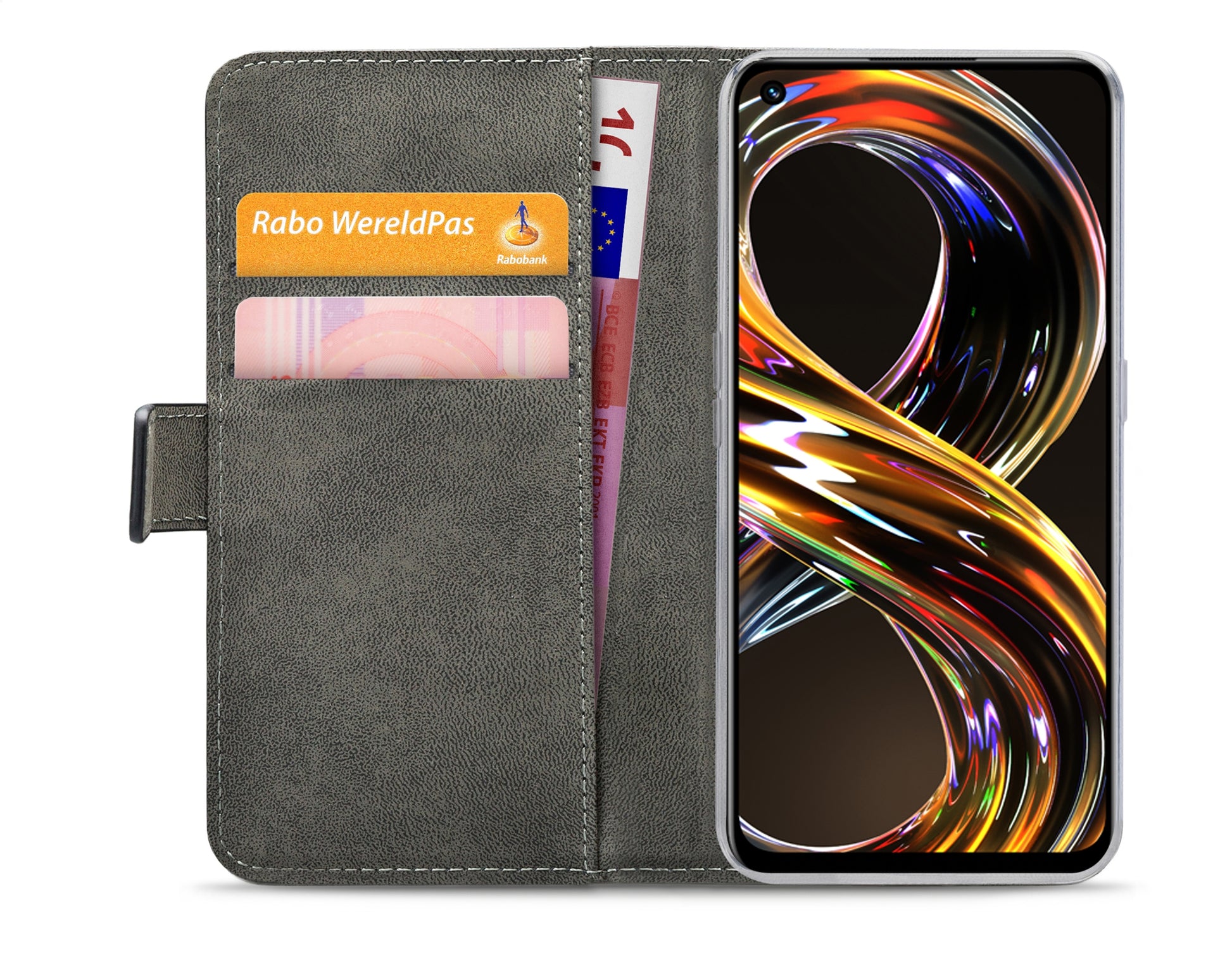 Mobilize Classic Gelly Wallet Book Case Realme 8I/Narzo 50 Black