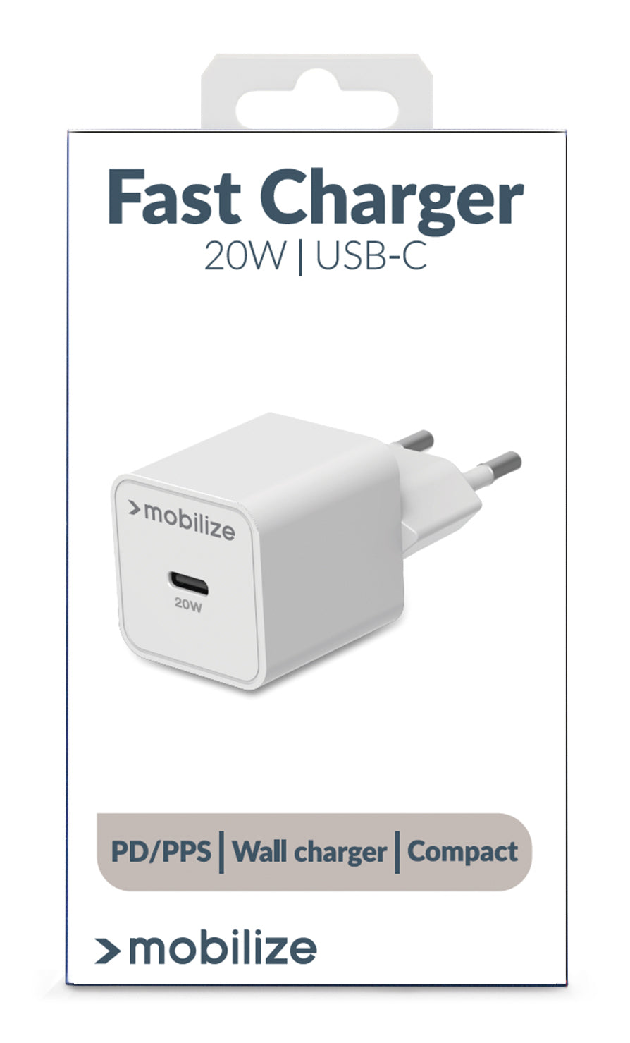 Mobilize Wall Charger Usb-C 20W With Pd/Pps White