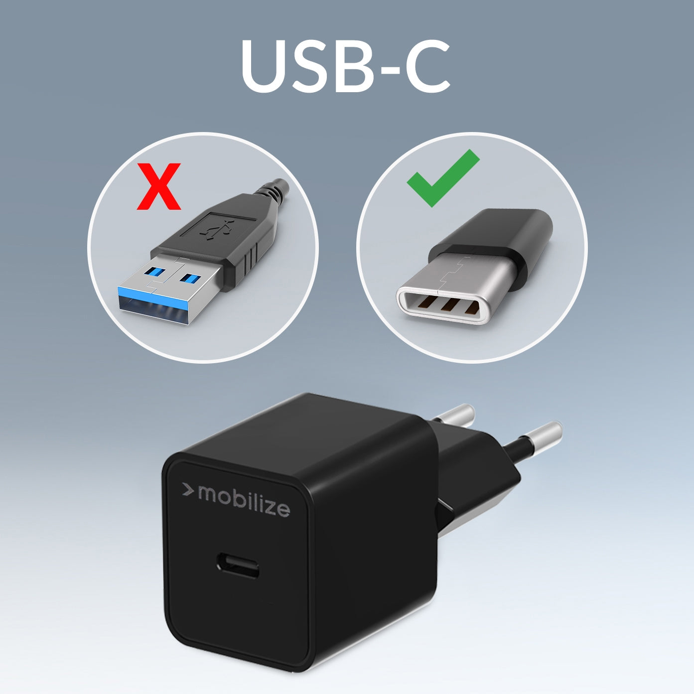 Mobilize Wall Charger Usb-C 20W With Pd/Pps Black