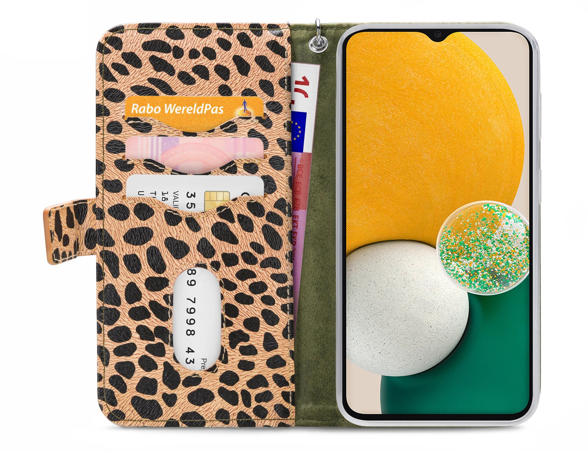 Mobilize 2In1 Magnet Zipper Case Samsung Galaxy A04S/A13 5G Olive/Leopard