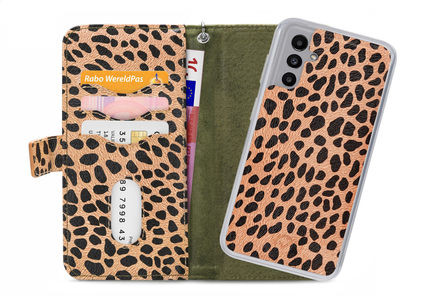 Mobilize 2In1 Magnet Zipper Case Samsung Galaxy A04S/A13 5G Olive/Leopard