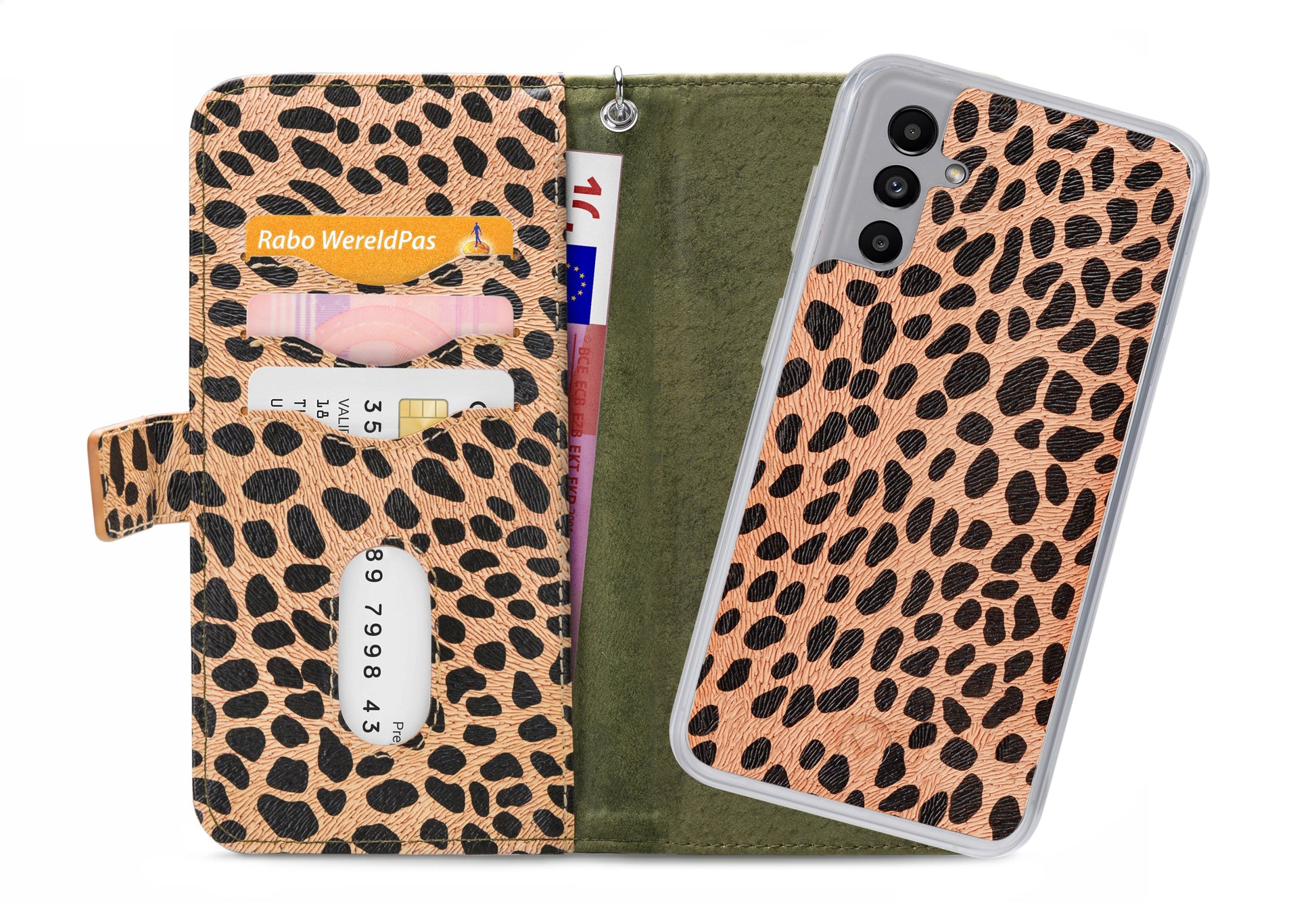Mobilize 2In1 Magnet Zipper Case Samsung Galaxy A04S/A13 5G Olive/Leopard
