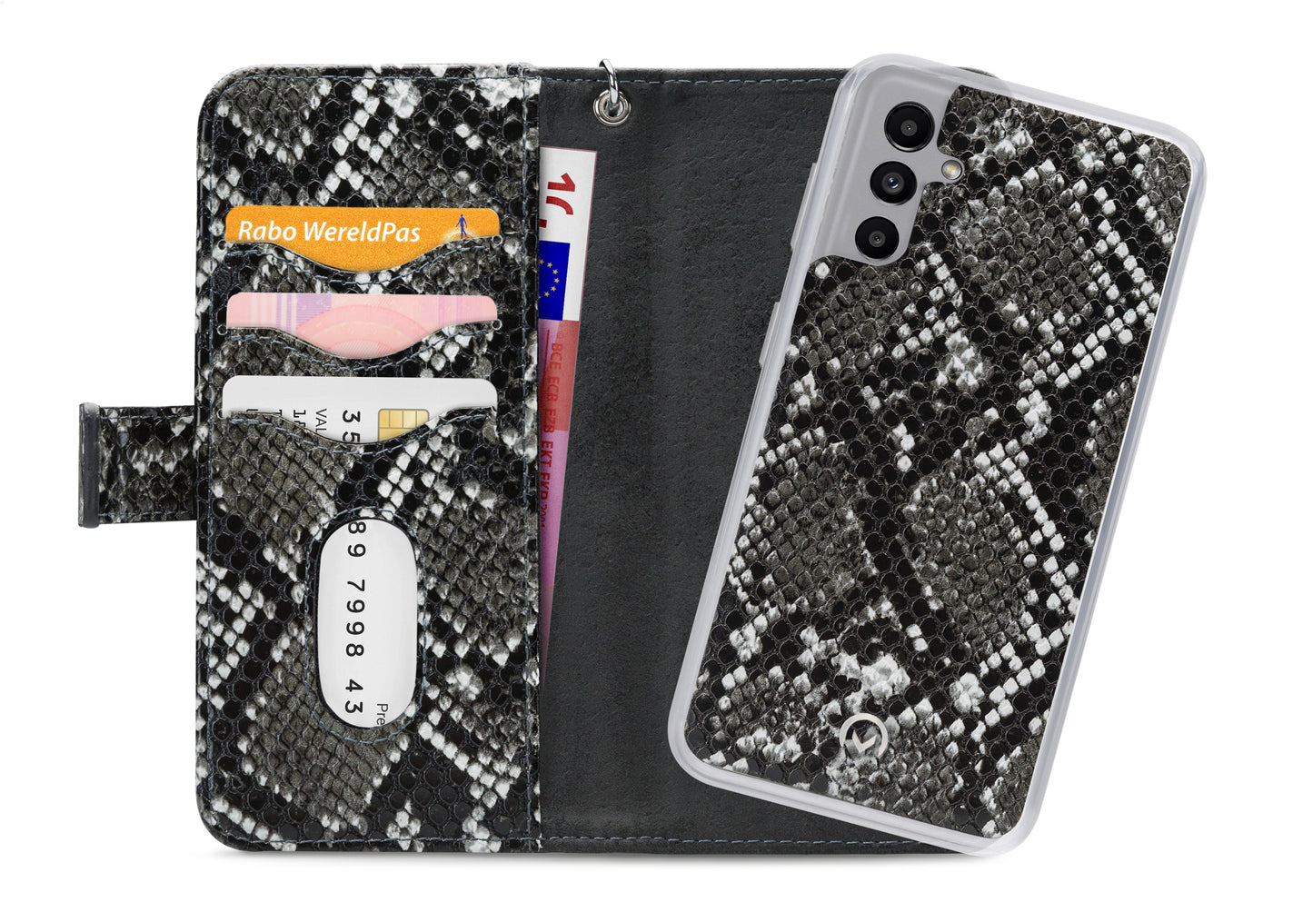 Mobilize 2In1 Magnet Zipper Case Samsung Galaxy A04S/A13 5G Black/Snake