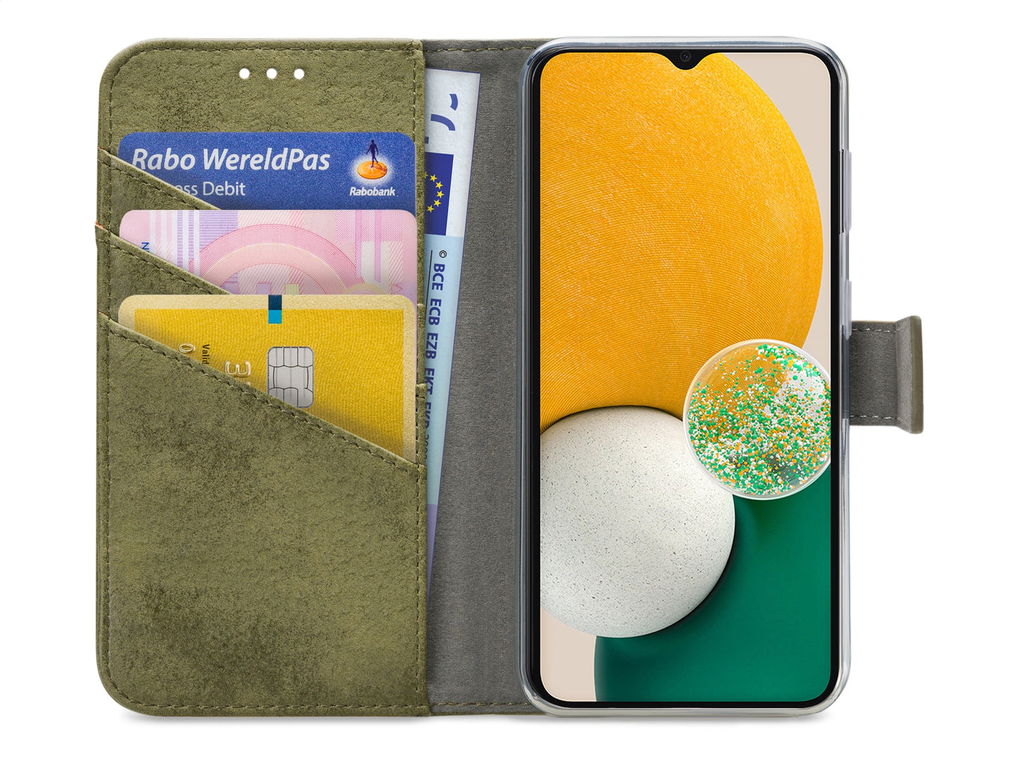 My Style Flex Wallet For Samsung Galaxy A04S/A13 5G Olive