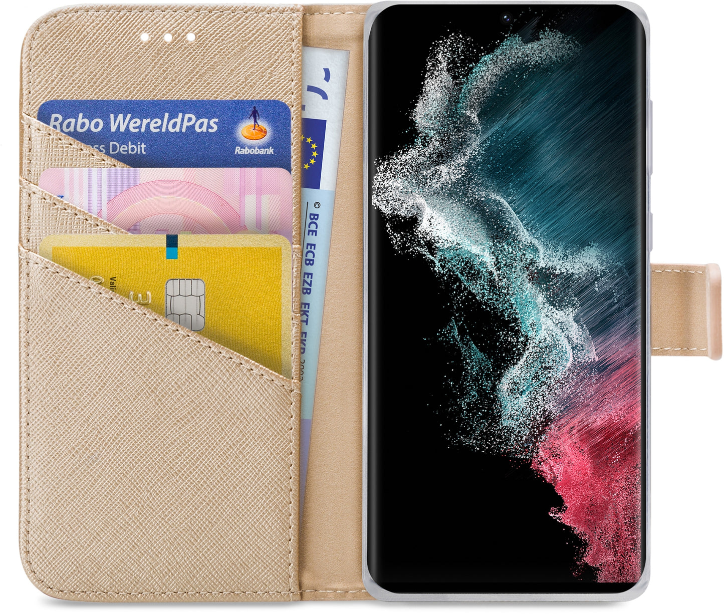 My Style Flex Wallet For Samsung Galaxy S22 Ultra 5G Gold