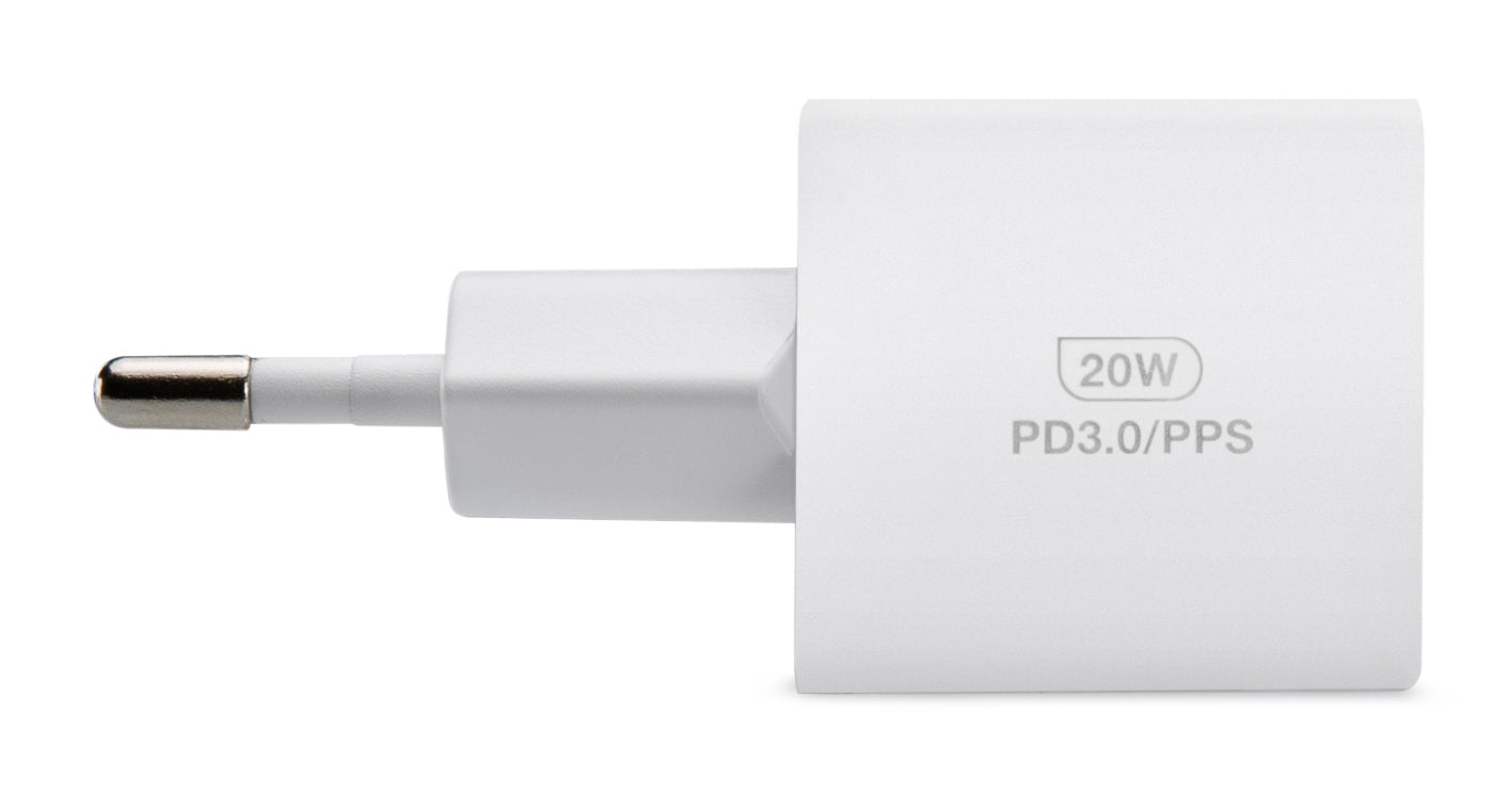 Mobilize Wall Charger Usb-C 20W With Pd + Mfi Lightning Nylon Cable 1.2M White