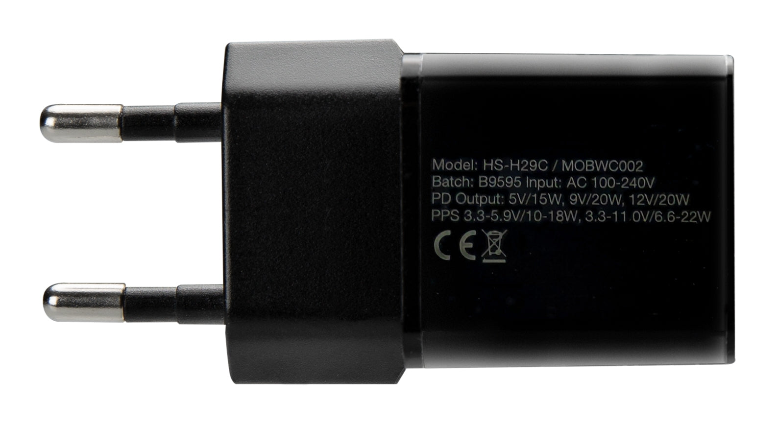 Mobilize Wall Charger Usb-C 20W With Pd + Mfi Lightning Nylon Cable 1.2M Black