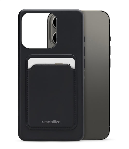 Mobilize Rubber Gelly Card Case Apple Iphone 13 Pro Matt Black