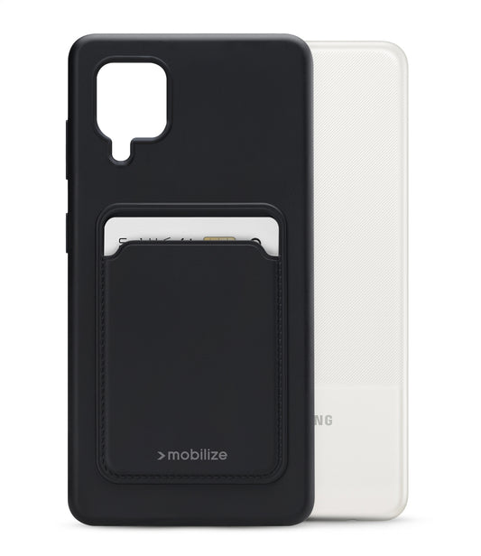 Mobilize Rubber Gelly Card Case Samsung Galaxy A12/M12 Matt Black