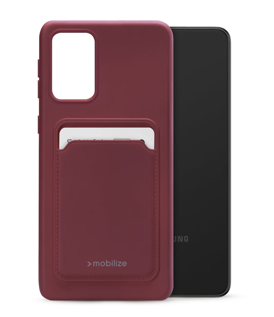 Mobilize Rubber Gelly Card Case Samsung Galaxy A33 5G Matt Bordeaux
