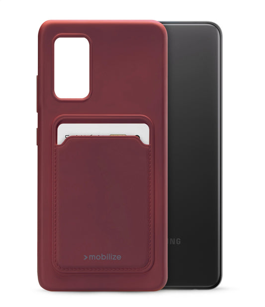 Mobilize Rubber Gelly Card Case Samsung Galaxy A32 4G Matt Bordeaux