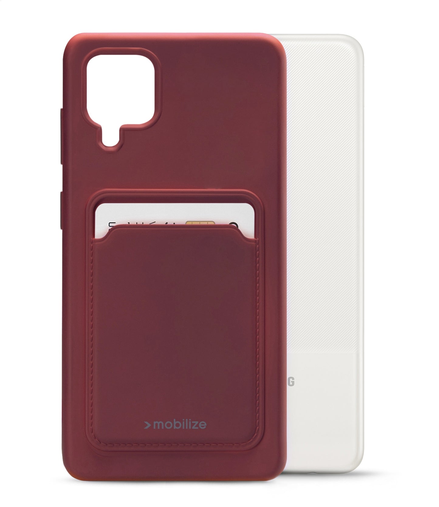Mobilize Rubber Gelly Card Case Samsung Galaxy A12/M12 Matt Bordeaux