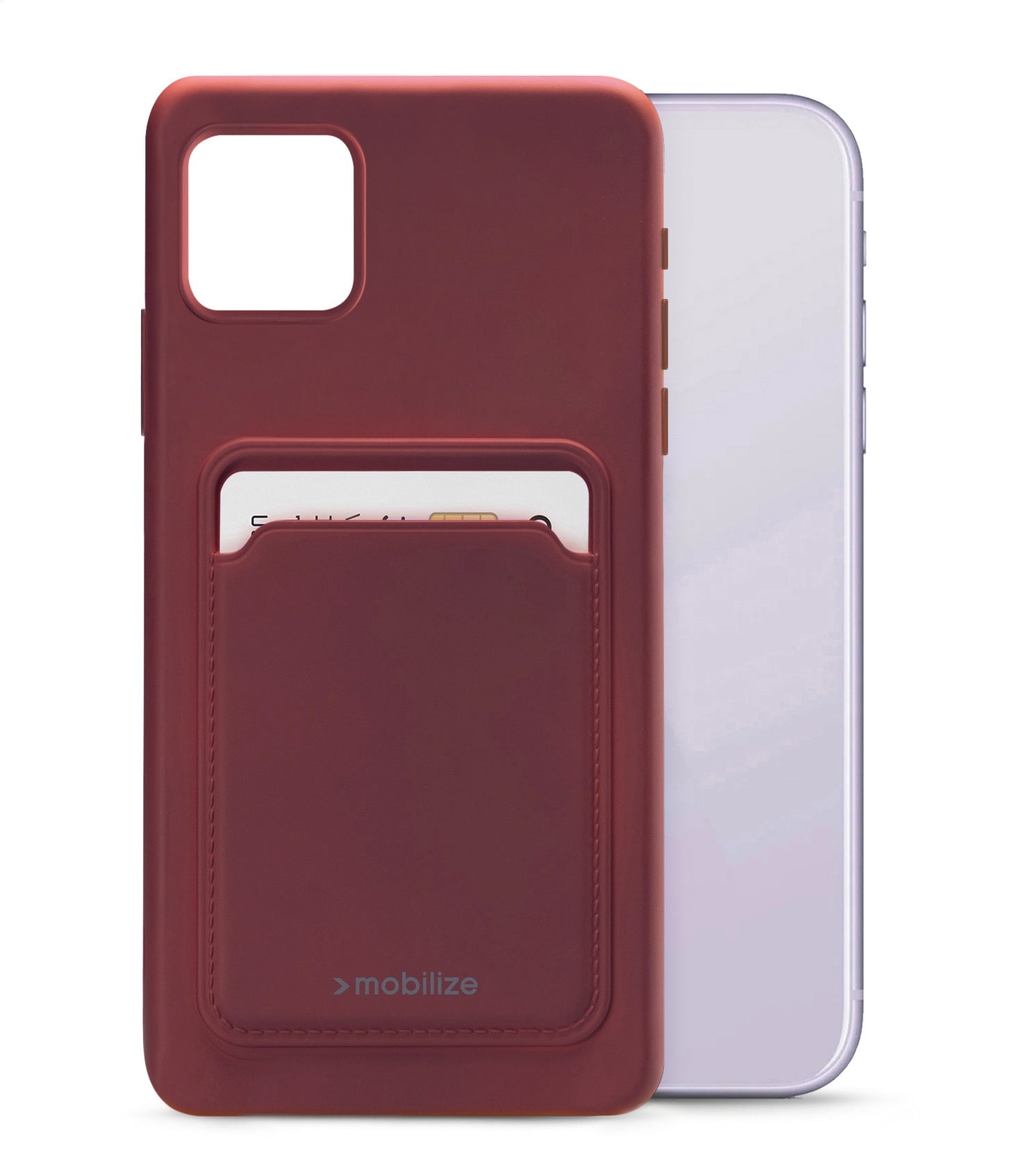 Mobilize Rubber Gelly Card Case Apple Iphone 11 Matt Bordeaux