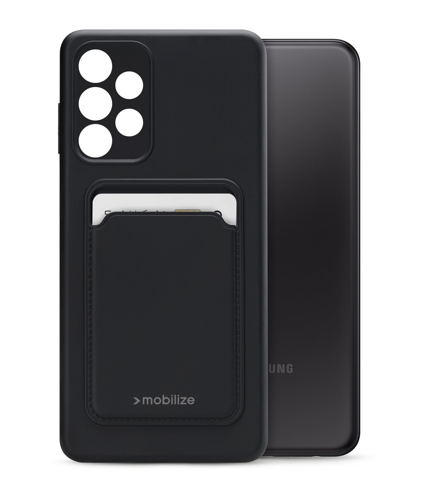 Mobilize Rubber Gelly Card Case Samsung Galaxy A23 5G Matt Black