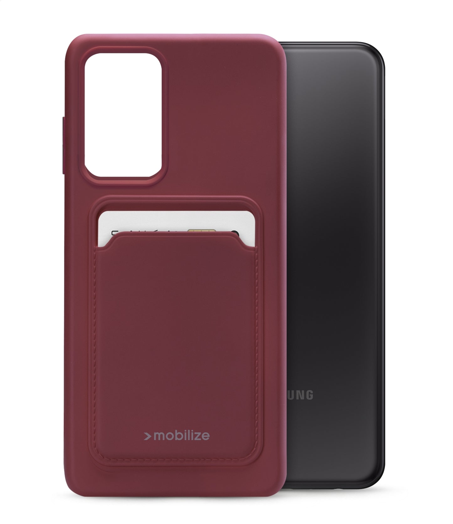 Mobilize Rubber Gelly Card Case Samsung Galaxy A23 5G Matt Bordeaux