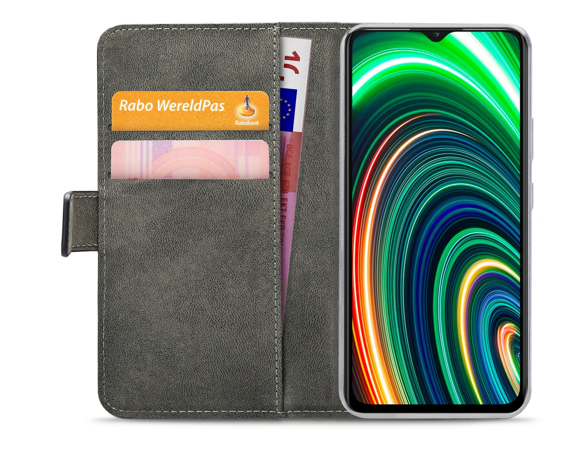 Mobilize Classic Gelly Wallet Book Case Realme C25Y Black