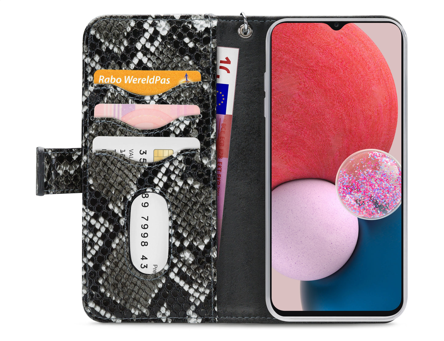 Mobilize 2In1 Magnet Zipper Case Samsung Galaxy A13 4G Black/Snake