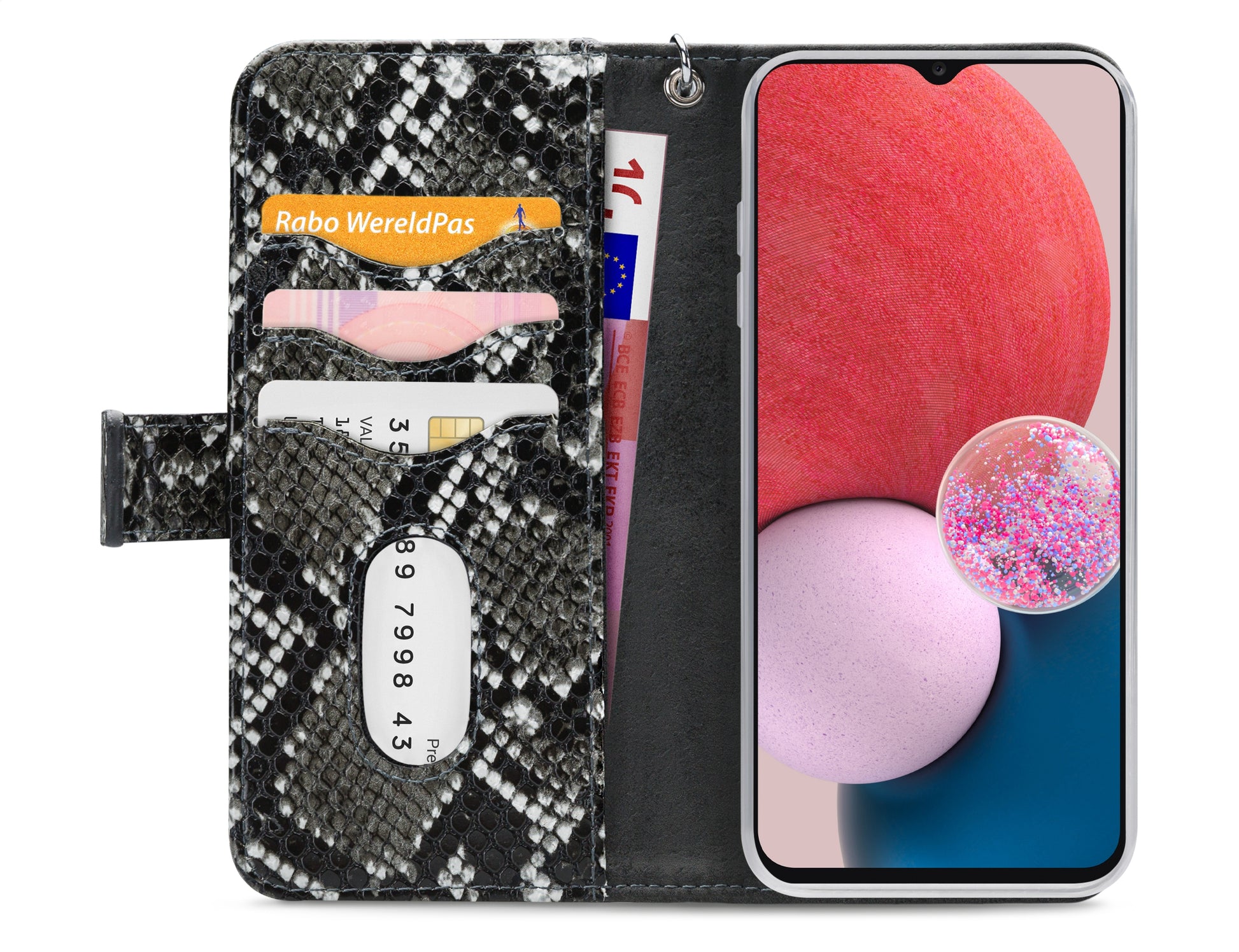 Mobilize 2In1 Magnet Zipper Case Samsung Galaxy A13 4G Black/Snake