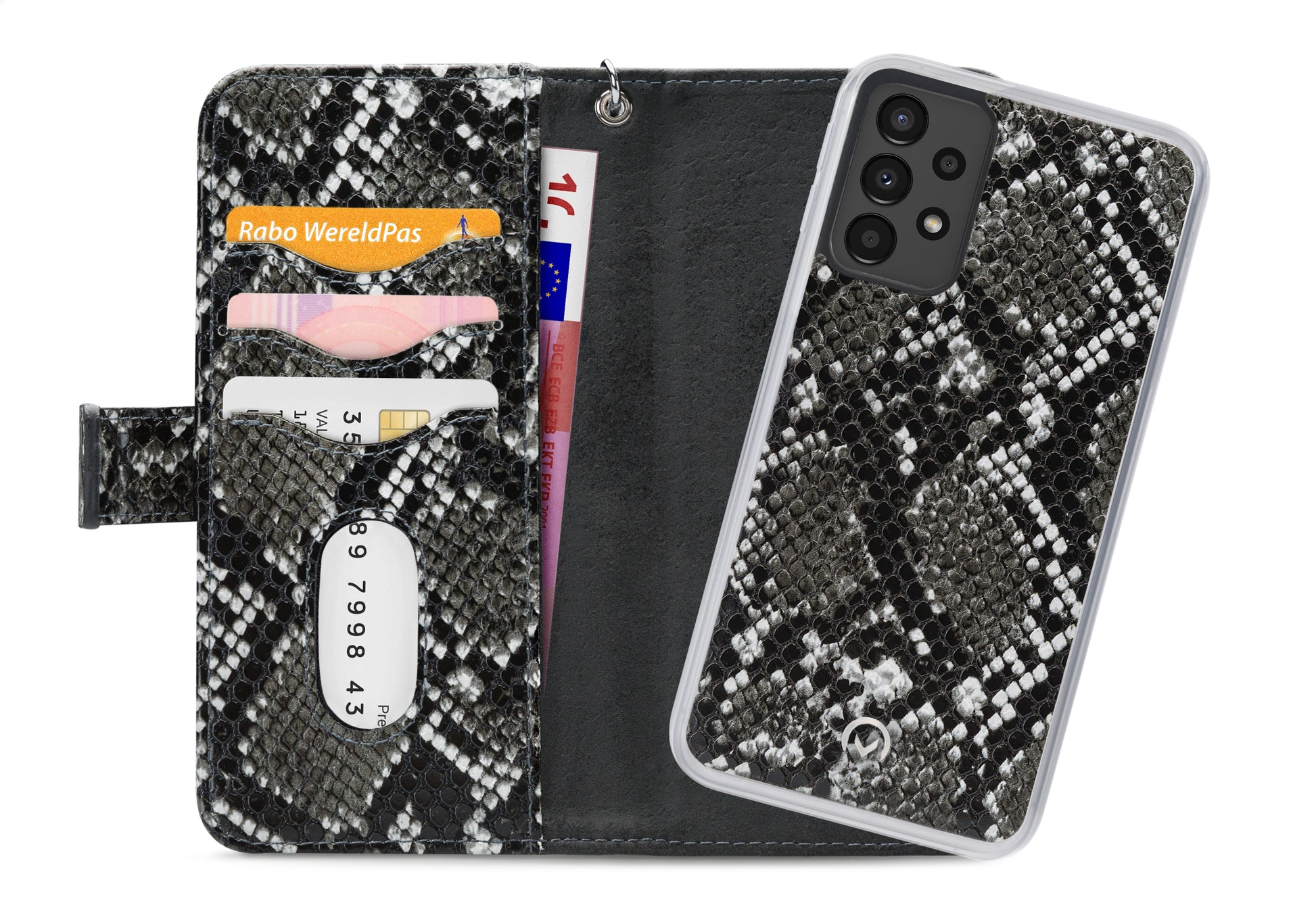 Mobilize 2In1 Magnet Zipper Case Samsung Galaxy A13 4G Black/Snake