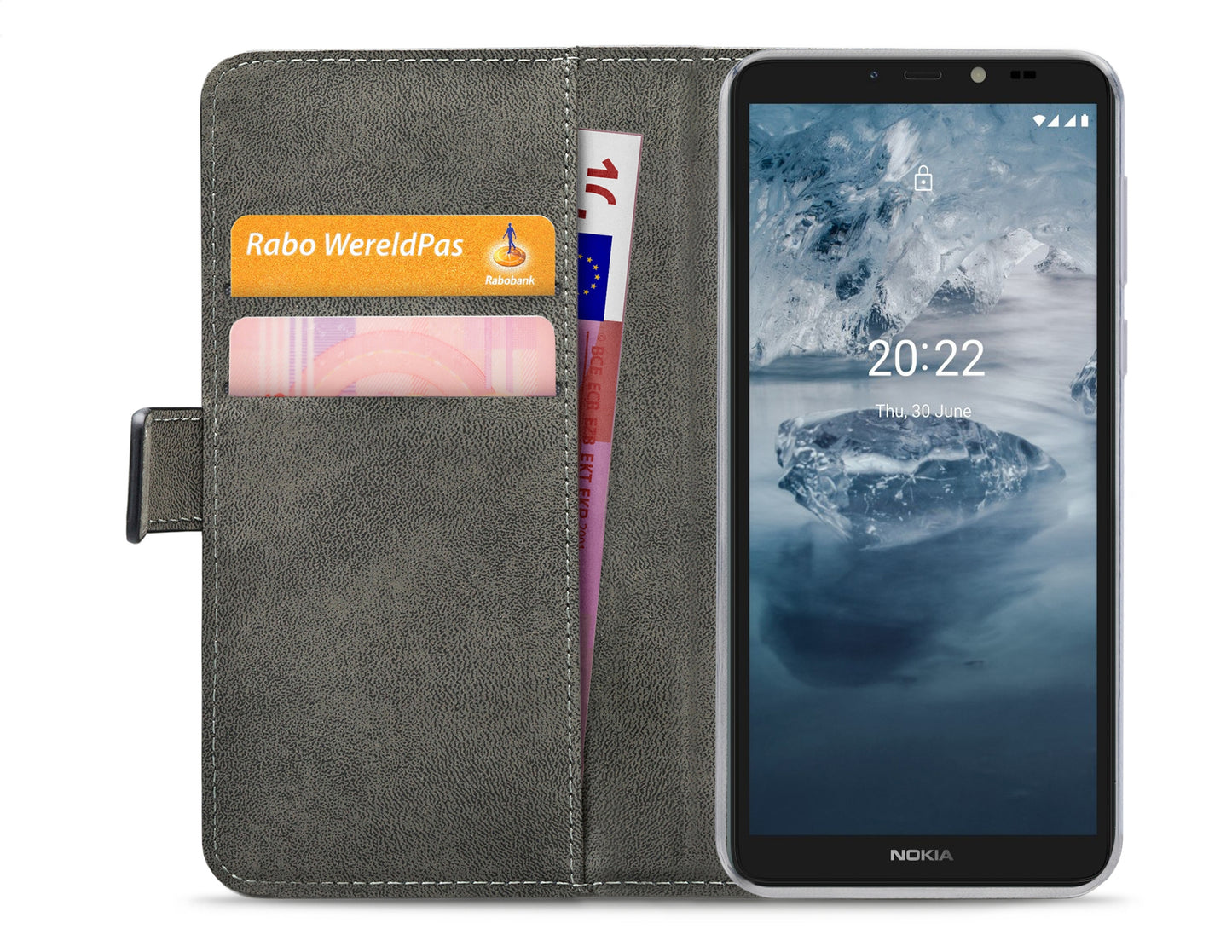 Mobilize Classic Gelly Wallet Book Case Nokia C2 2E Black