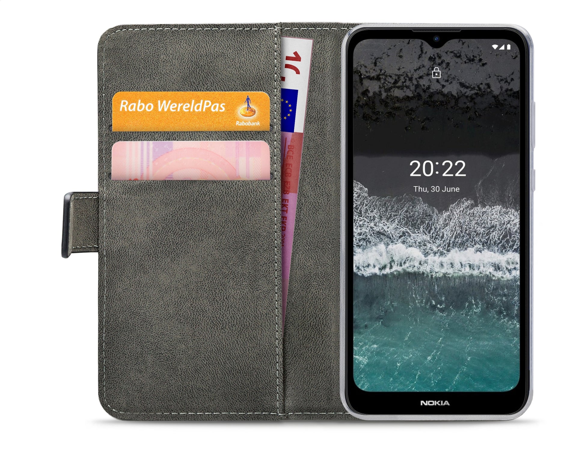 Mobilize Classic Gelly Wallet Book Case Nokia C21 Plus Black