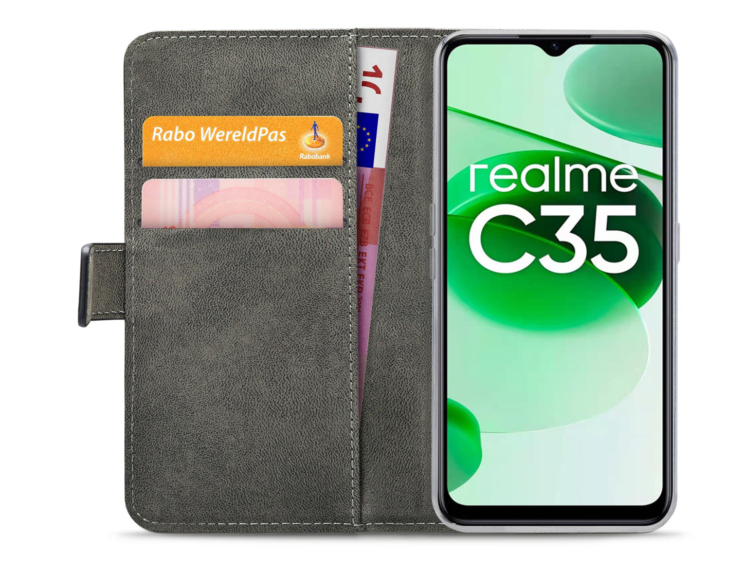 Mobilize Classic Gelly Wallet Book Case Realme C35/Narzo 50A Prime Black