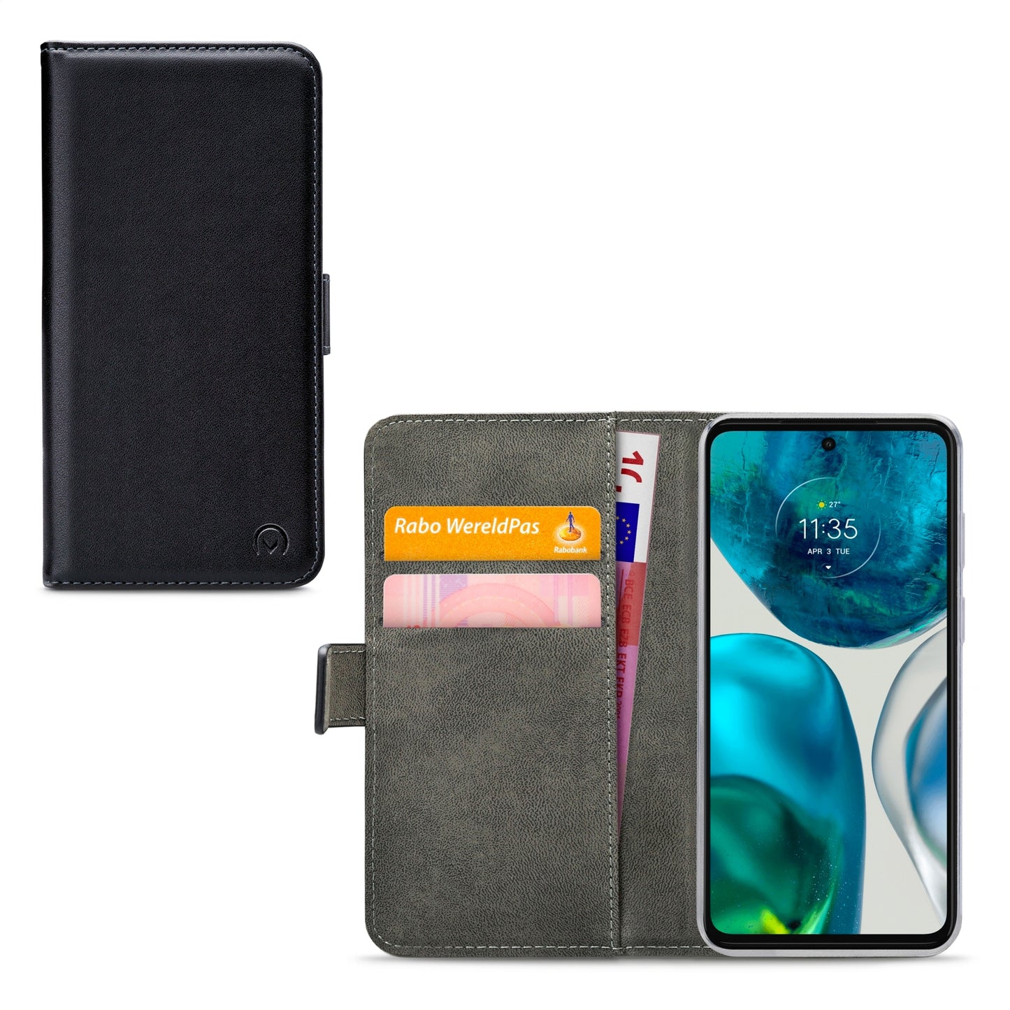 Mobilize Classic Gelly Wallet Book Case Motorola Moto G52 Black