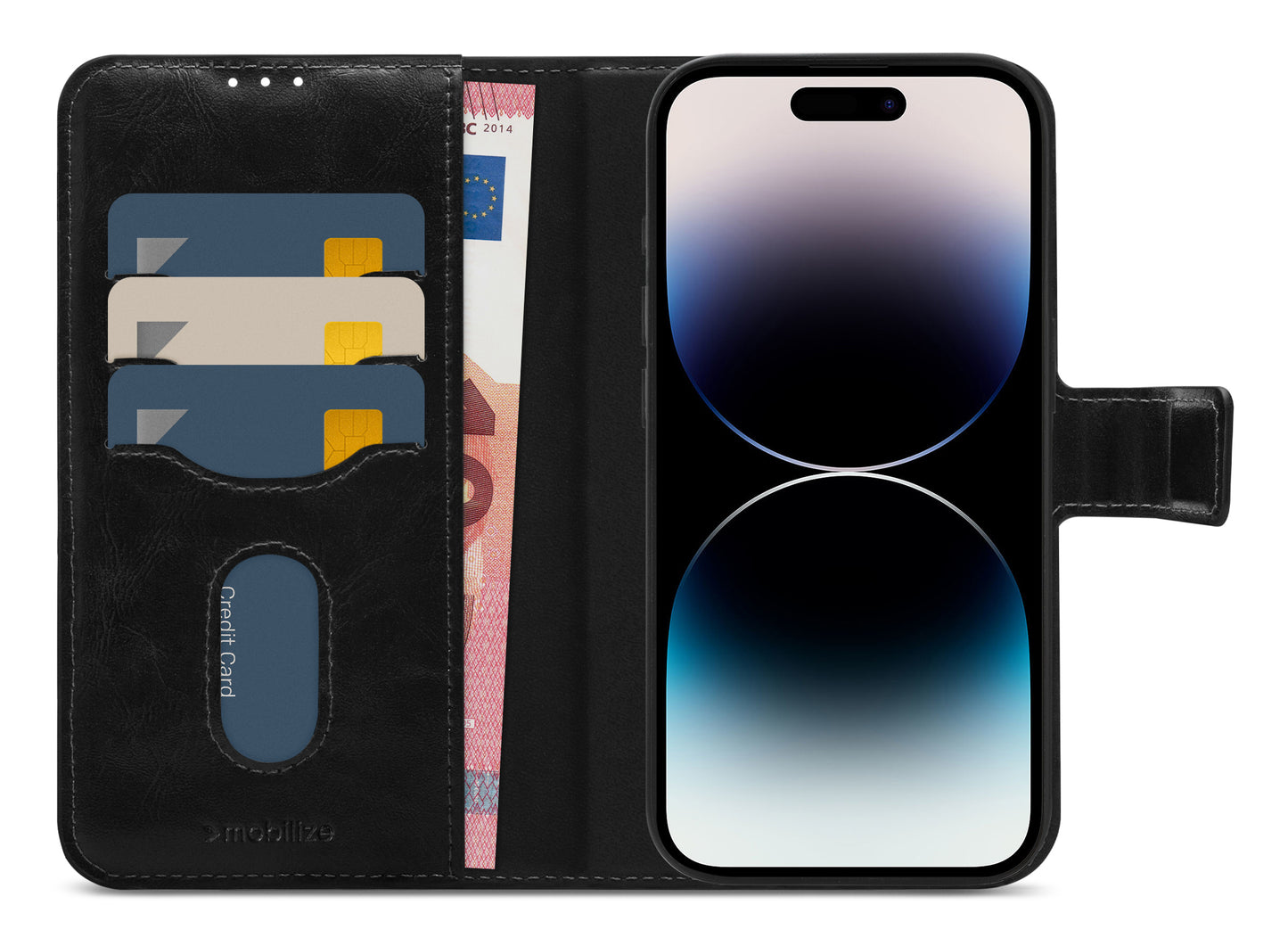 Mobilize 2In1 Magsafe Compatible Gelly Wallet Case Apple Iphone 14 Pro Black