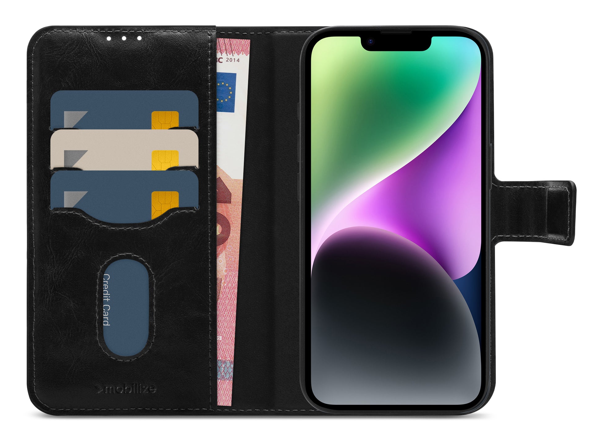 Mobilize 2In1 Magsafe Compatible Gelly Wallet Case Apple Iphone 14 Plus Black