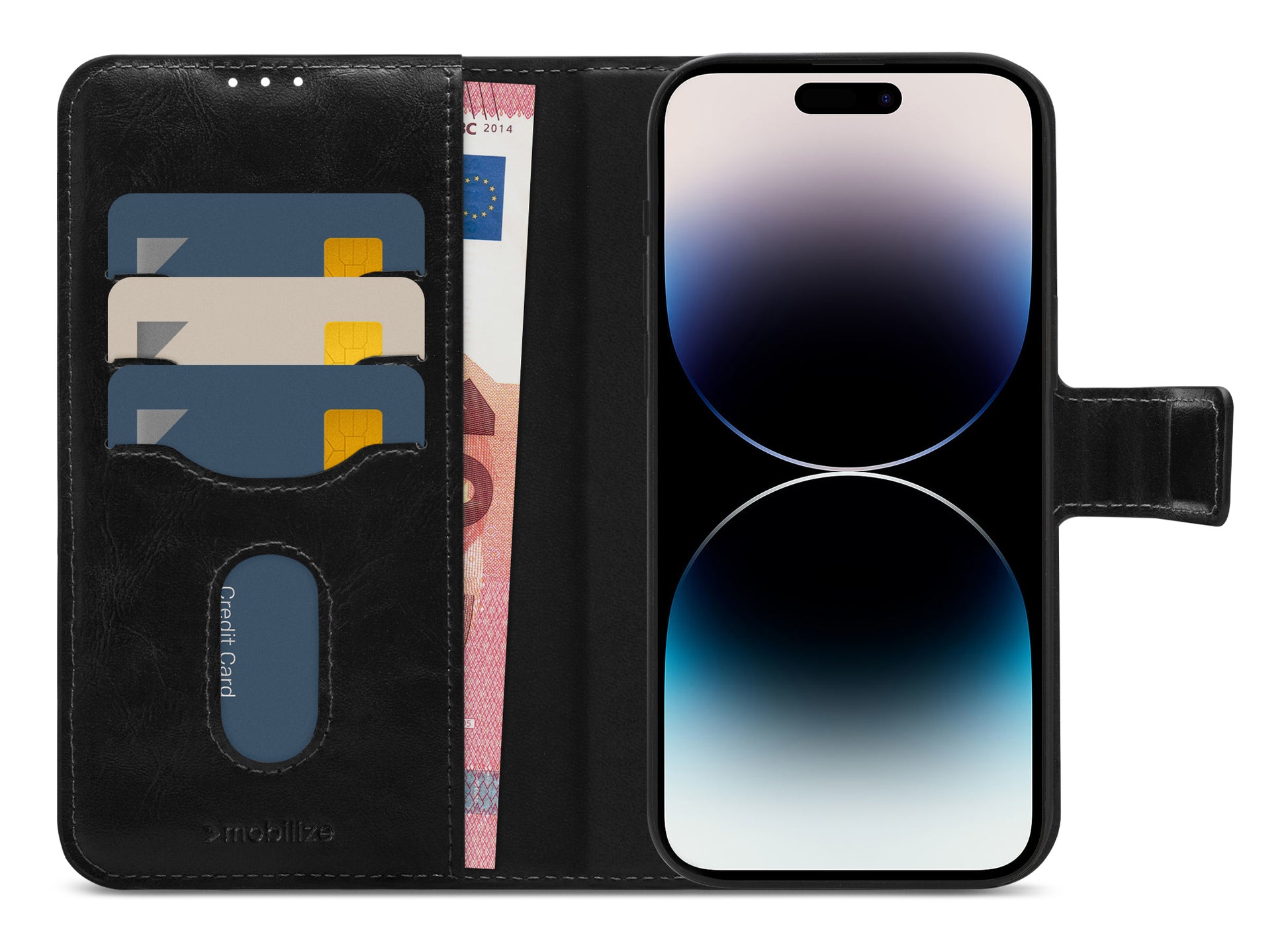 Mobilize 2In1 Magsafe Compatible Gelly Wallet Case Apple Iphone 14 Pro Max Black