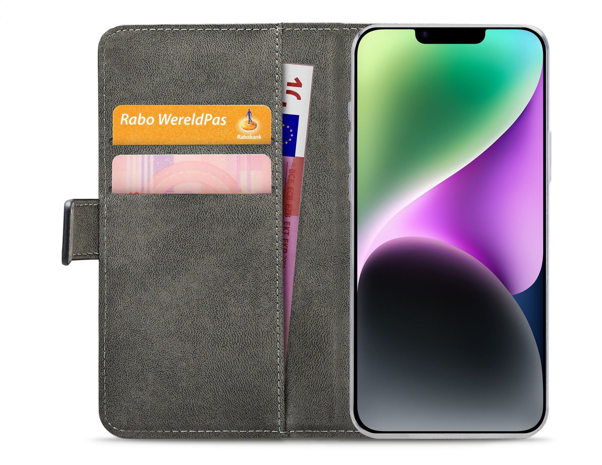 Mobilize Classic Gelly Wallet Book Case Apple Iphone 14 Plus Black