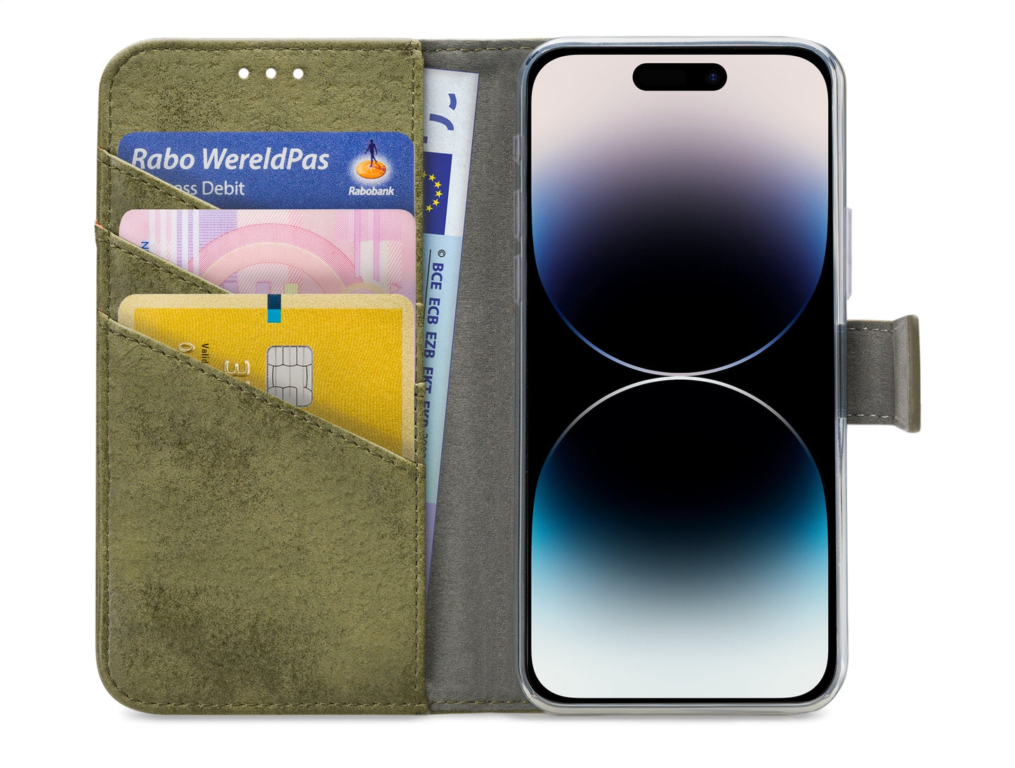 My Style Flex Wallet For Apple Iphone 14 Pro Olive