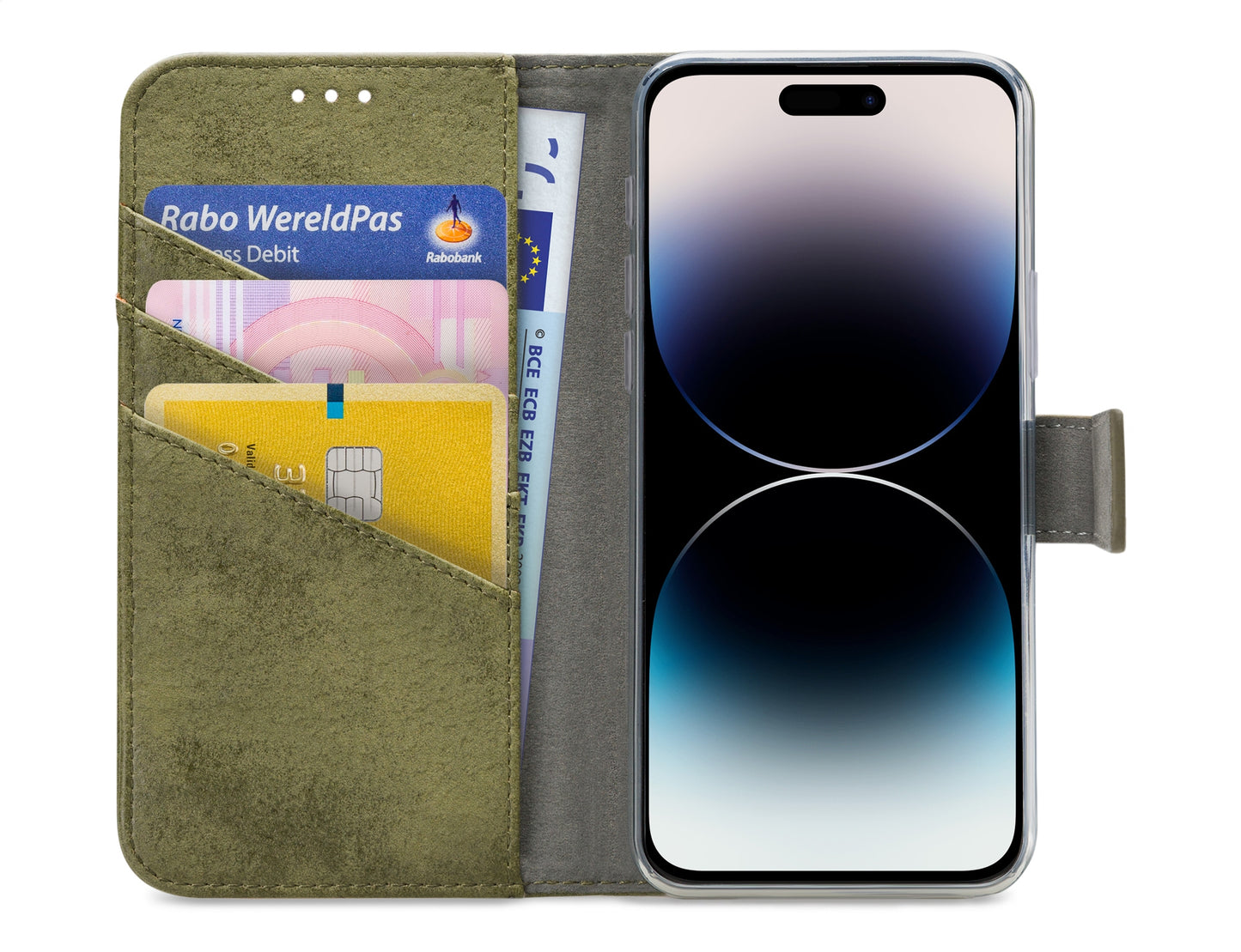 My Style Flex Wallet For Apple Iphone 14 Pro Max Olive