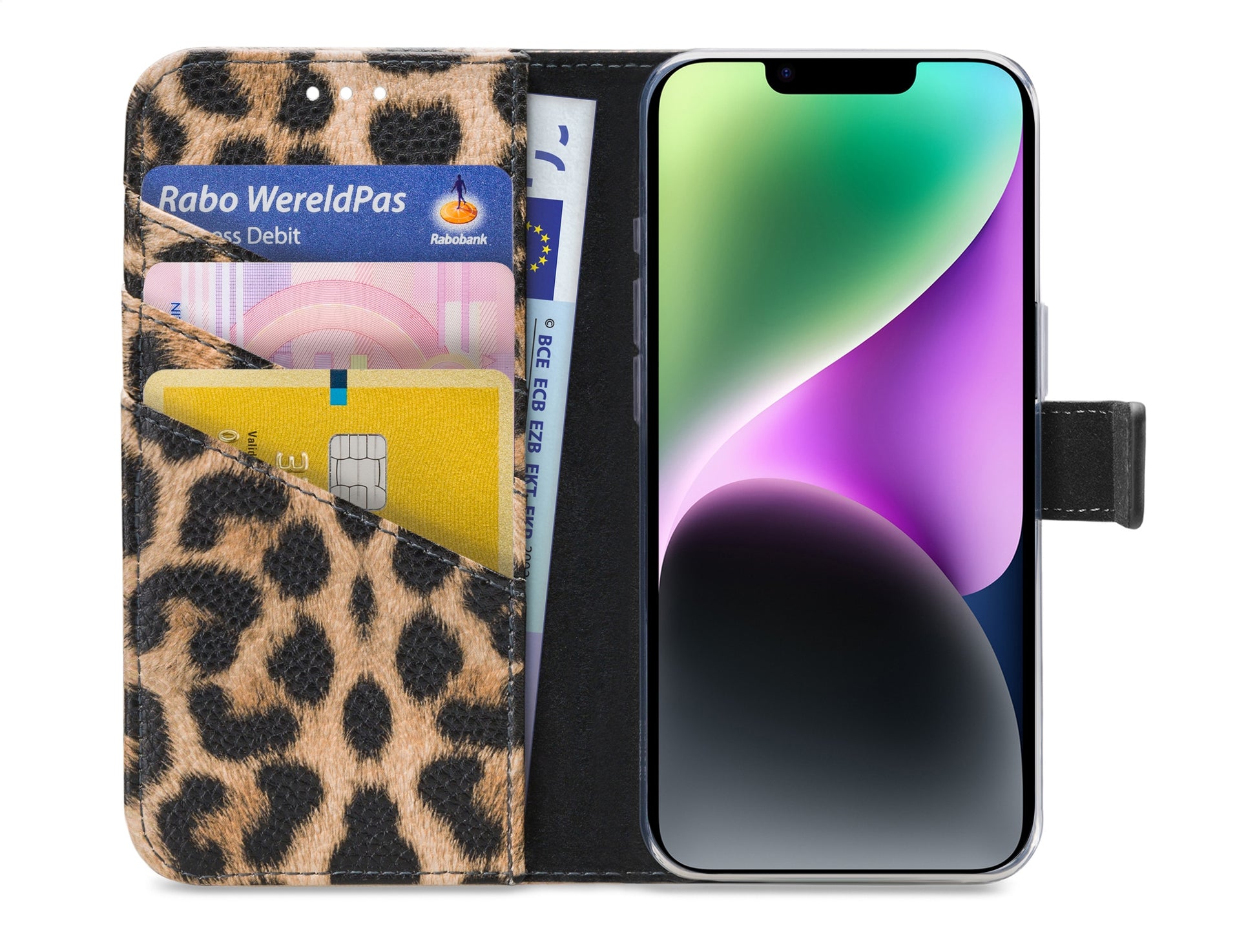 My Style Flex Wallet For Apple Iphone 13/14/15 Leopard