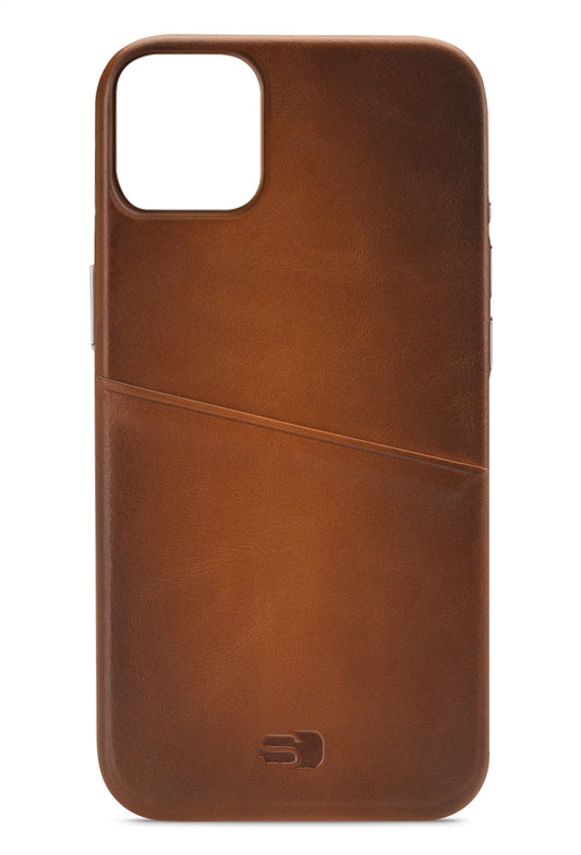 Senza Desire Leather Cover With Card Slot Apple Iphone 14 Plus Burned Cognac