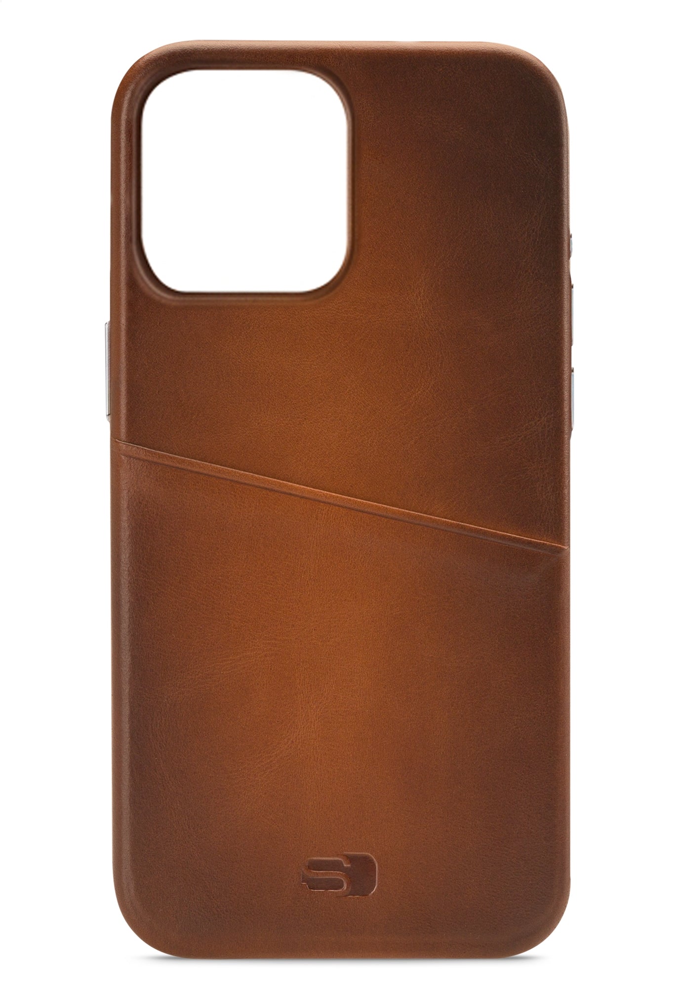 Senza Desire Leather Cover With Card Slot Apple Iphone 14 Pro Max Burned Cognac