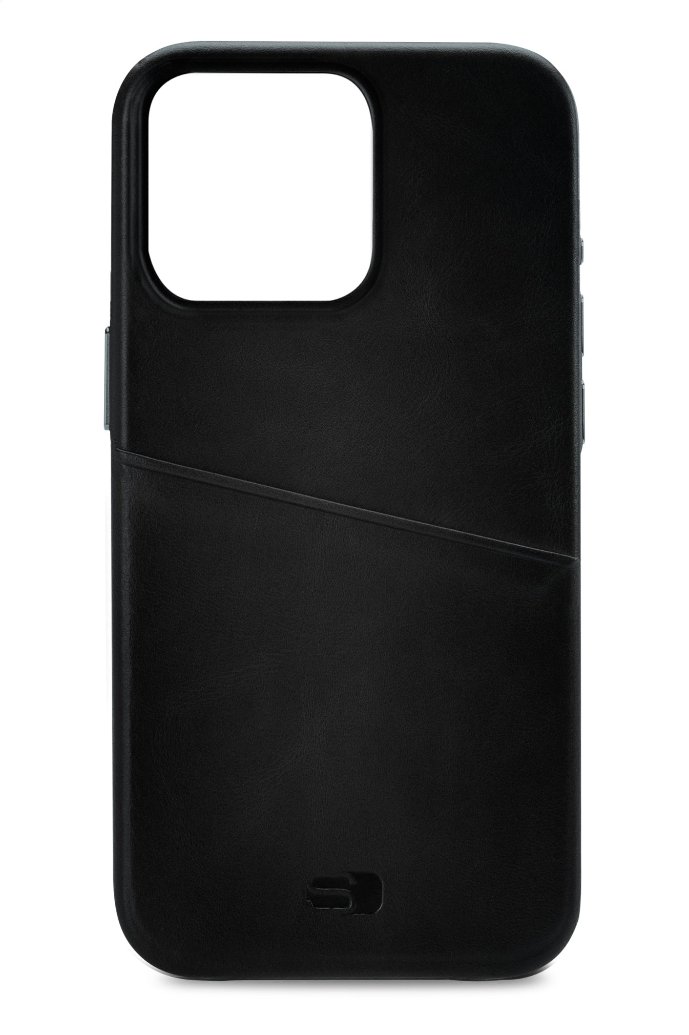 Senza Pure Leather Cover With Card Slot Apple Iphone 14 Pro Deep Black