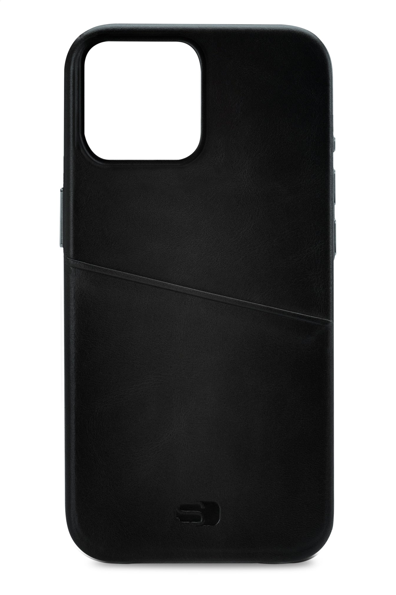 Senza Pure Leather Cover With Card Slot Apple Iphone 14 Pro Max Deep Black