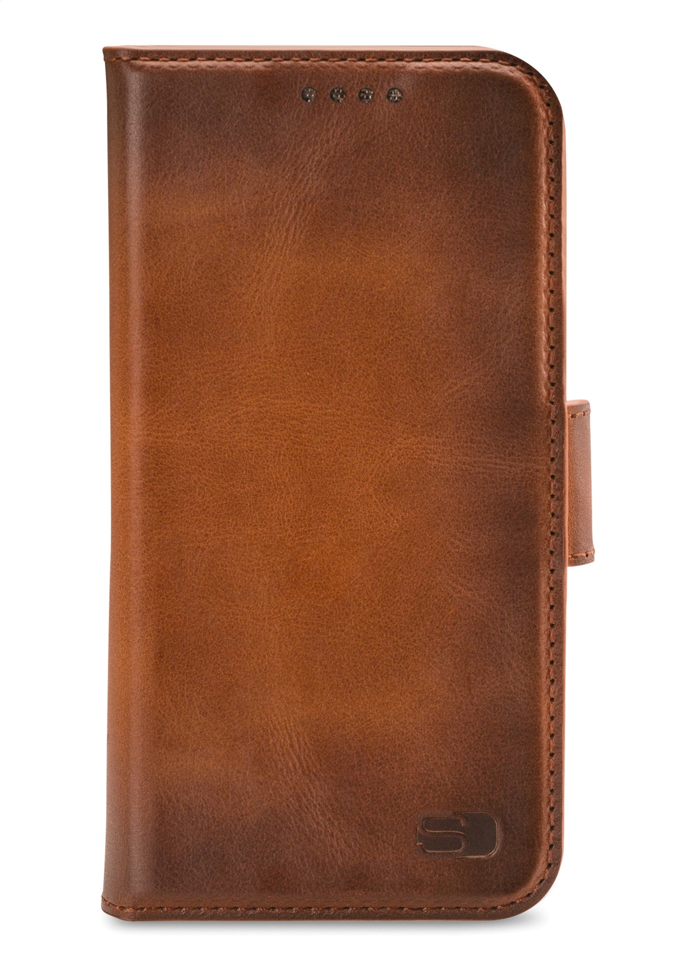 Senza Desire Leather Wallet Apple Iphone 14 Plus Burned Cognac