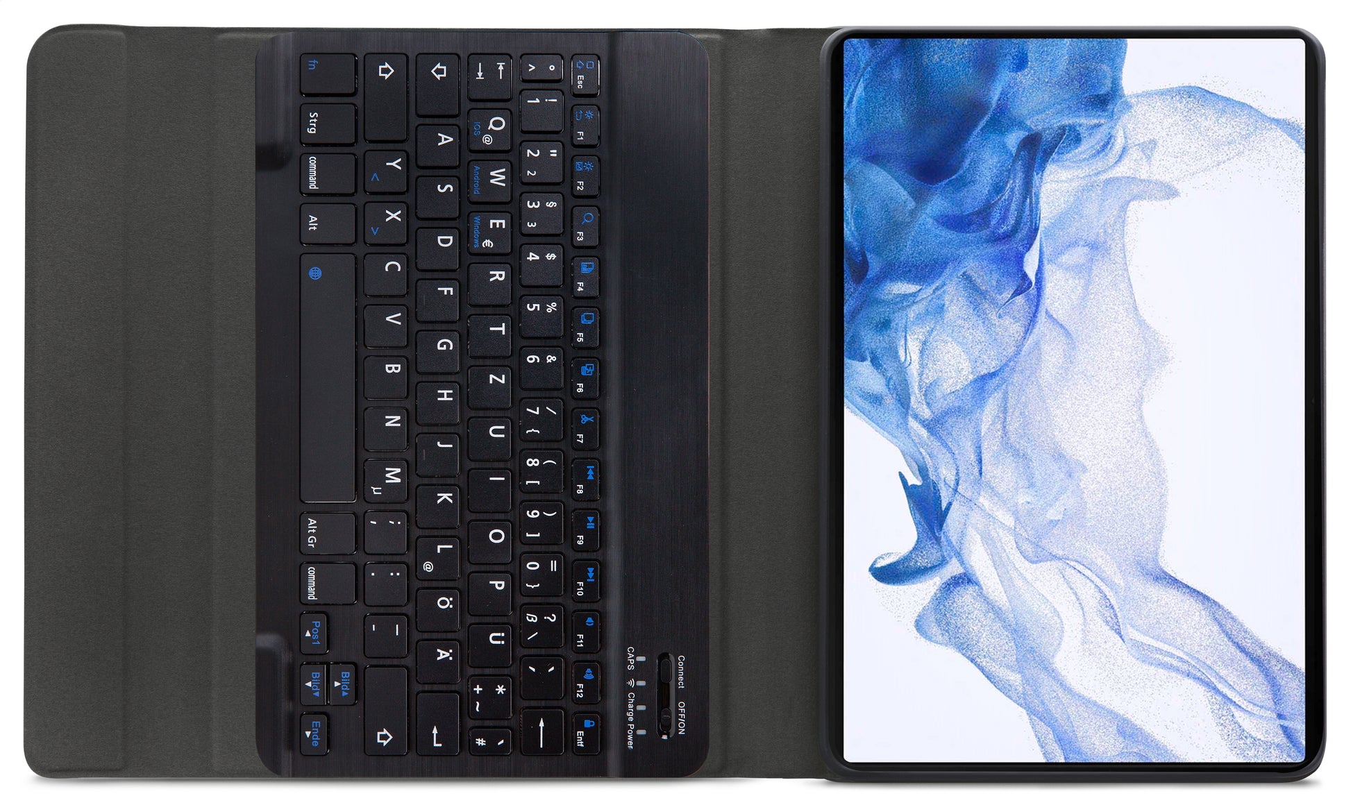 Mobilize Detachable Bluetooth Keyboard Case Samsung Galaxy Tab S7+/S8+ 12.4 Black Qwertz