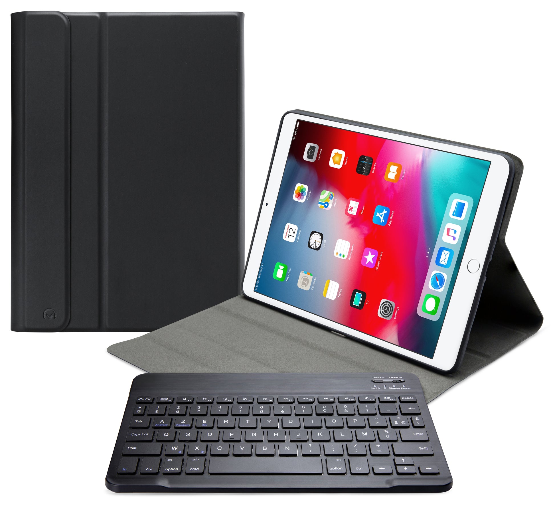 Mobilize Detachable Bluetooth Keyboard Case Apple Ipad Air/Air 2/Pro 9.7/9.7 2017/2018 Black Azerty