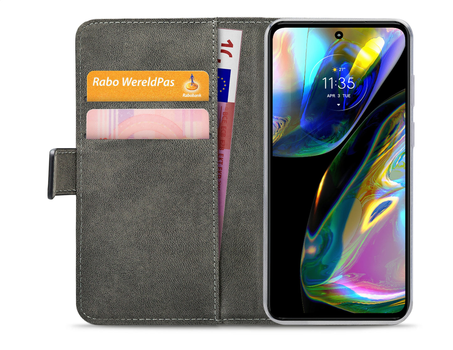 Mobilize Classic Gelly Wallet Book Case Motorola Moto G82 5G Black