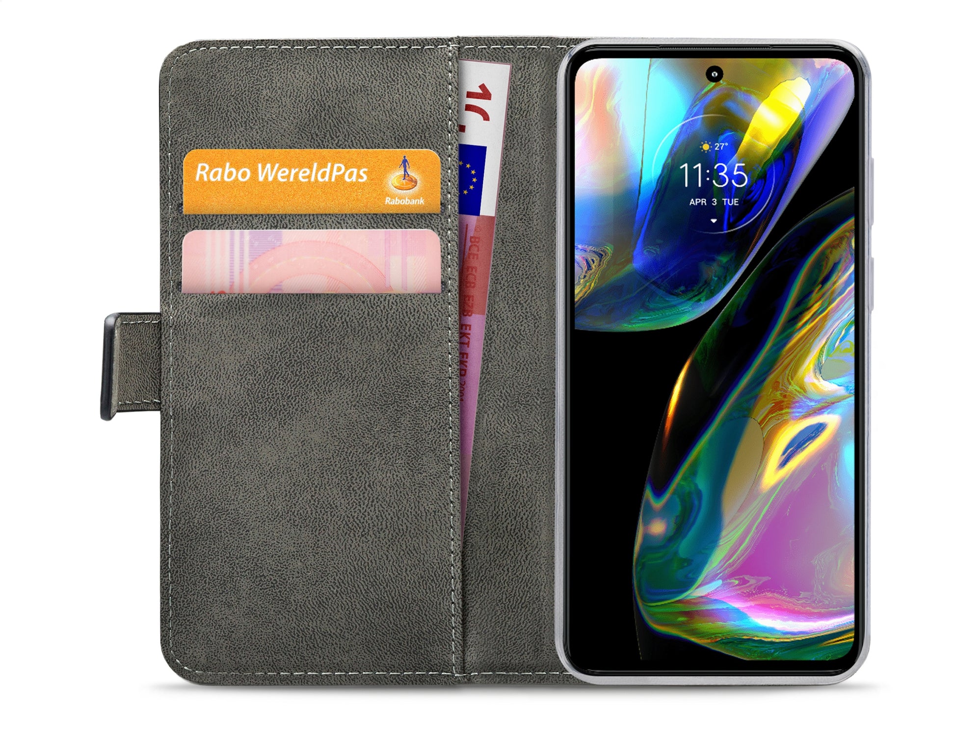 Mobilize Classic Gelly Wallet Book Case Motorola Moto G82 5G Black