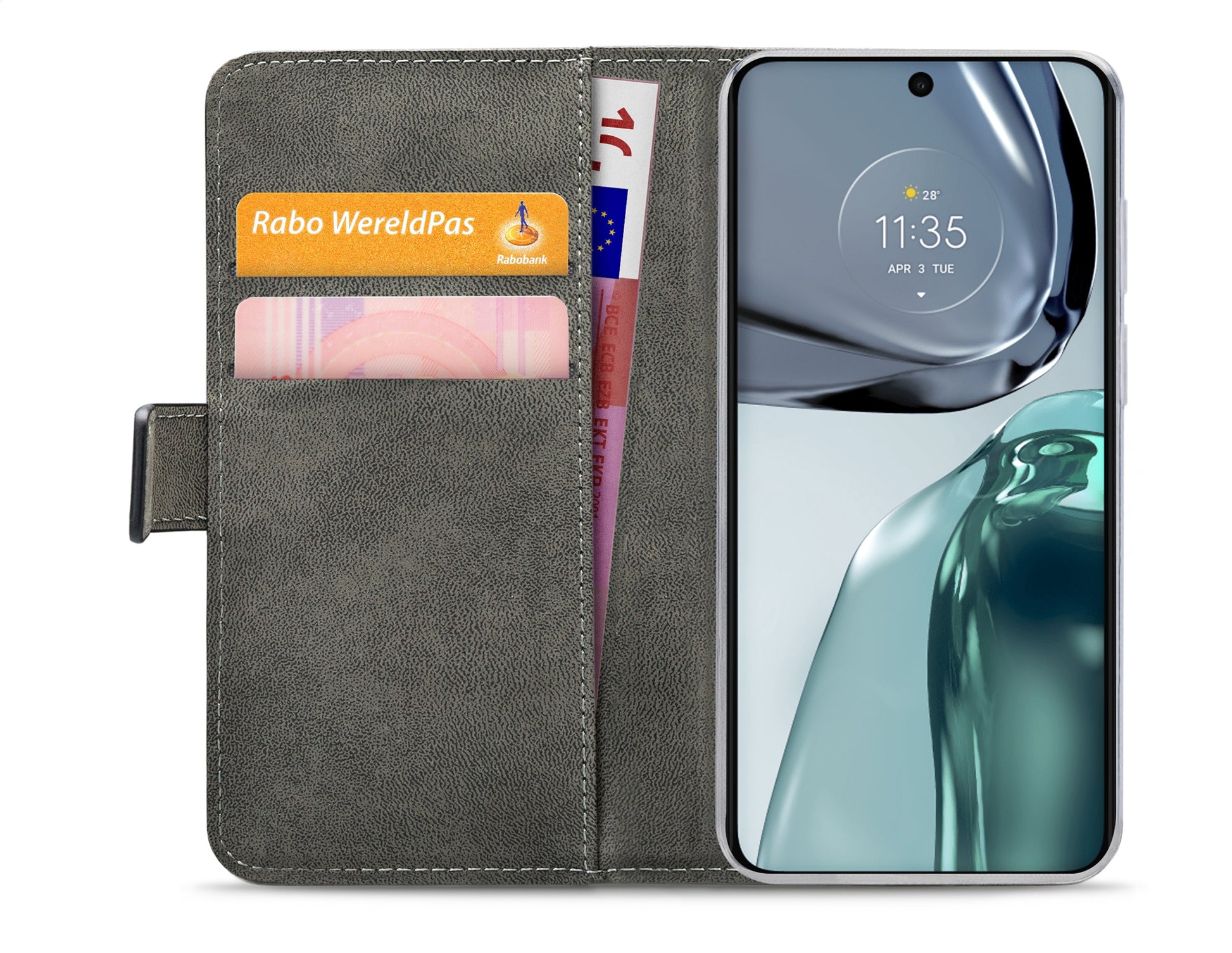 Mobilize Classic Gelly Wallet Book Case Motorola Moto G62 5G Black